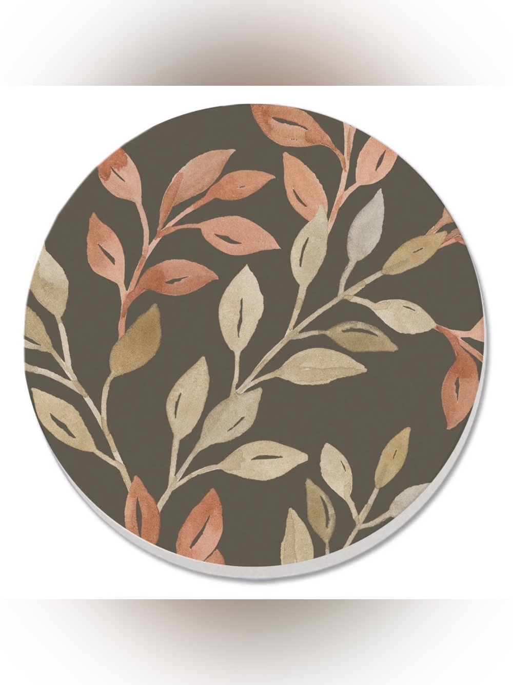 Leaves Round Coaster set of 4
